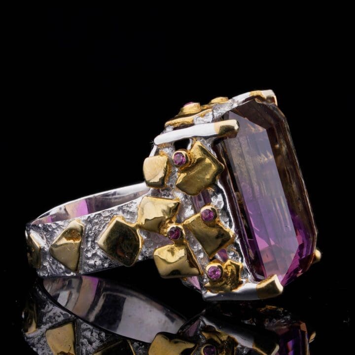 Ametrine and Rhodolite Cocktail Ring // Size 8 - Image 3