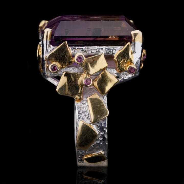 Ametrine and Rhodolite Cocktail Ring // Size 8 - Image 4