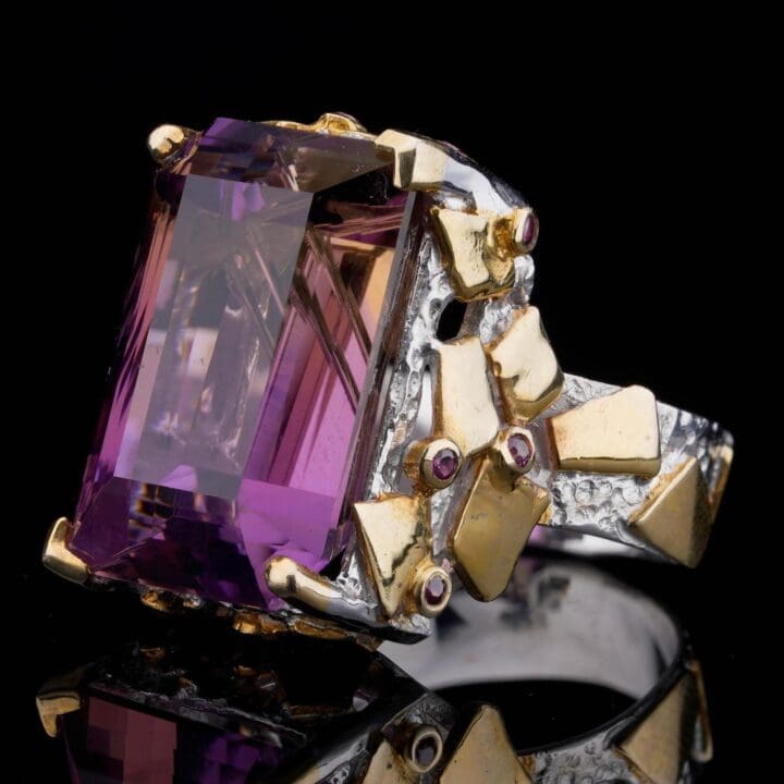 Ametrine and Rhodolite Cocktail Ring // Size 8 - Image 2