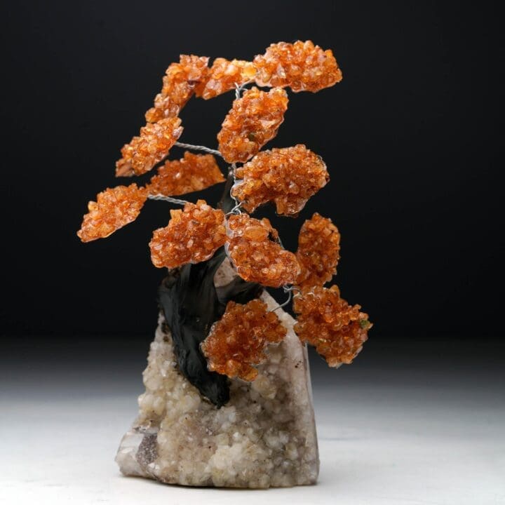 Citrine Gemstone Tree on Quartz Cluster Base - Image 3