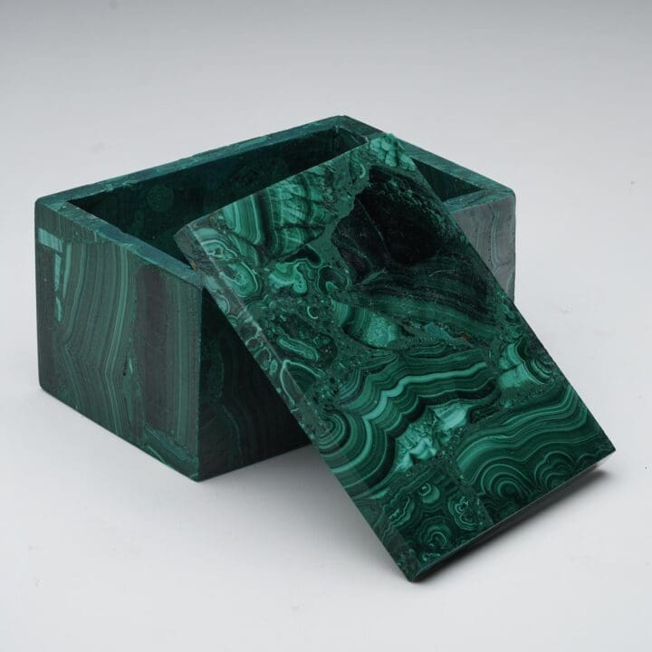 Hand-Carved Malachite Decorative Box II